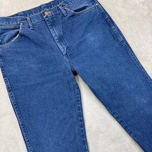 Wrangler Jeans Men's 36x32 Cowboy Cut Slim Fit Straight Leg Medium Wash Denim